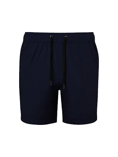 Linen-Blend Drawstring Shorts