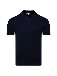 Textured Knit Polo Shirt