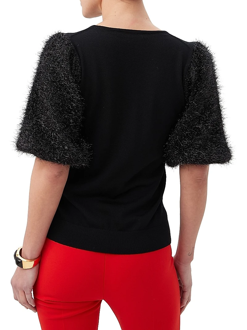 Barbier Puff-Sleeve Wool Sweater