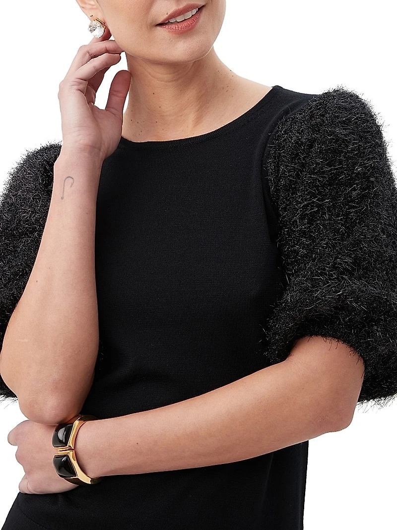 Barbier Puff-Sleeve Wool Sweater