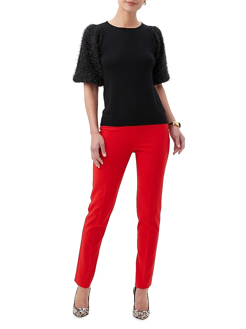 Barbier Puff-Sleeve Wool Sweater