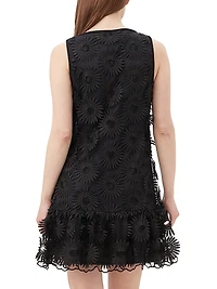 Anzu Floral-Embroidered Minidress