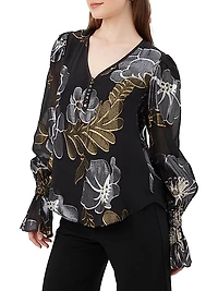 Kaito Silk-Blend Floral Blouse