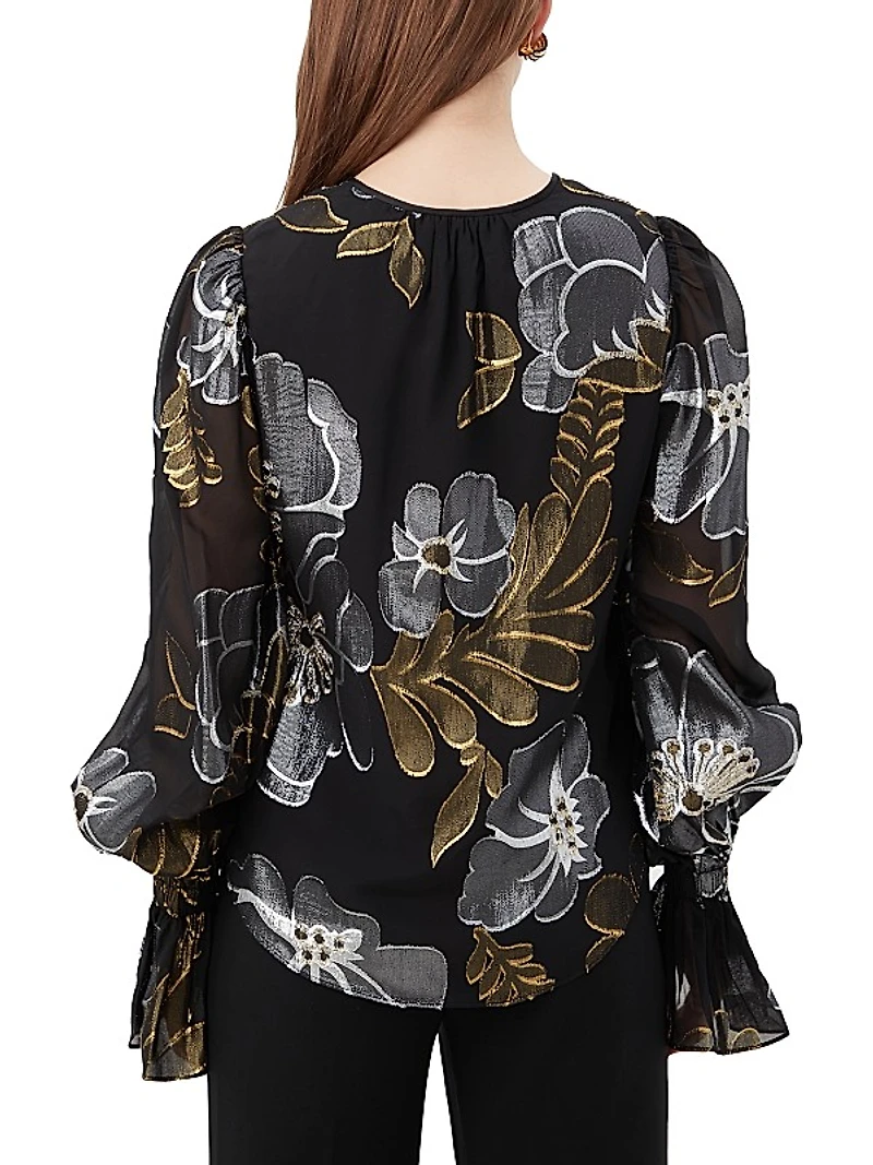 Kaito Silk-Blend Floral Blouse