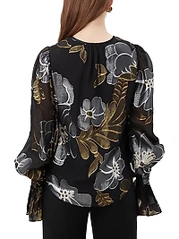 Kaito Silk-Blend Floral Blouse