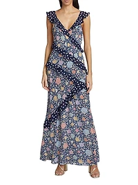 Gail Floral Ruffle Maxi Dress