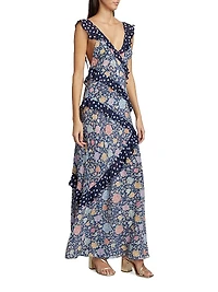 Gail Floral Ruffle Maxi Dress