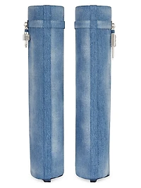 Shark Lock Boots Washed Denim