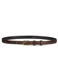 Jane Snake-Embossed Leather Belt