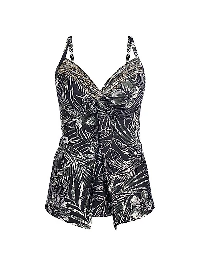 Zahara Love Knot Printed Tankini Top