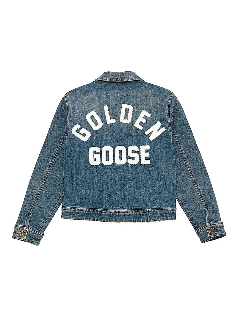 Little Kid's & Journey Patch Logo Denim Jacket