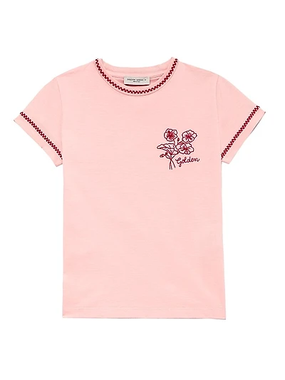 Little Girl's & Girl's Journey Logo-Embroidered Cotton T-Shirt