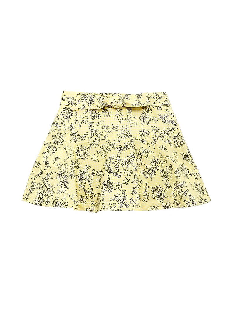 Little Girl's & Journey Volant Floral Skirt