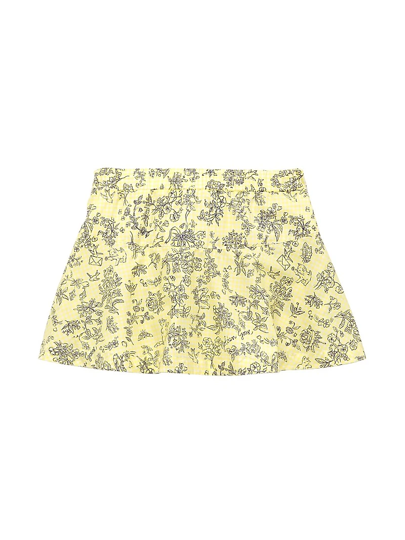 Little Girl's & Journey Volant Floral Skirt