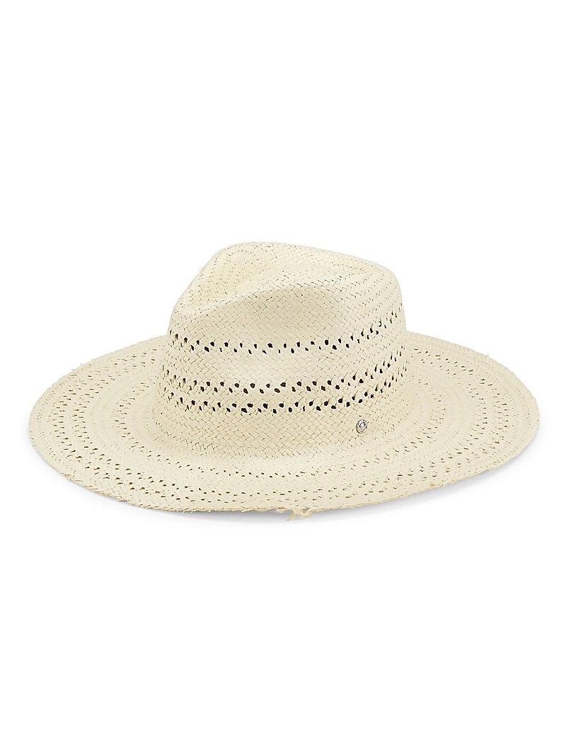 Elle Perforated Straw Fedora