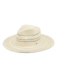 Elle Perforated Straw Fedora