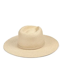 Lexie Packable Woven Fedora Hat
