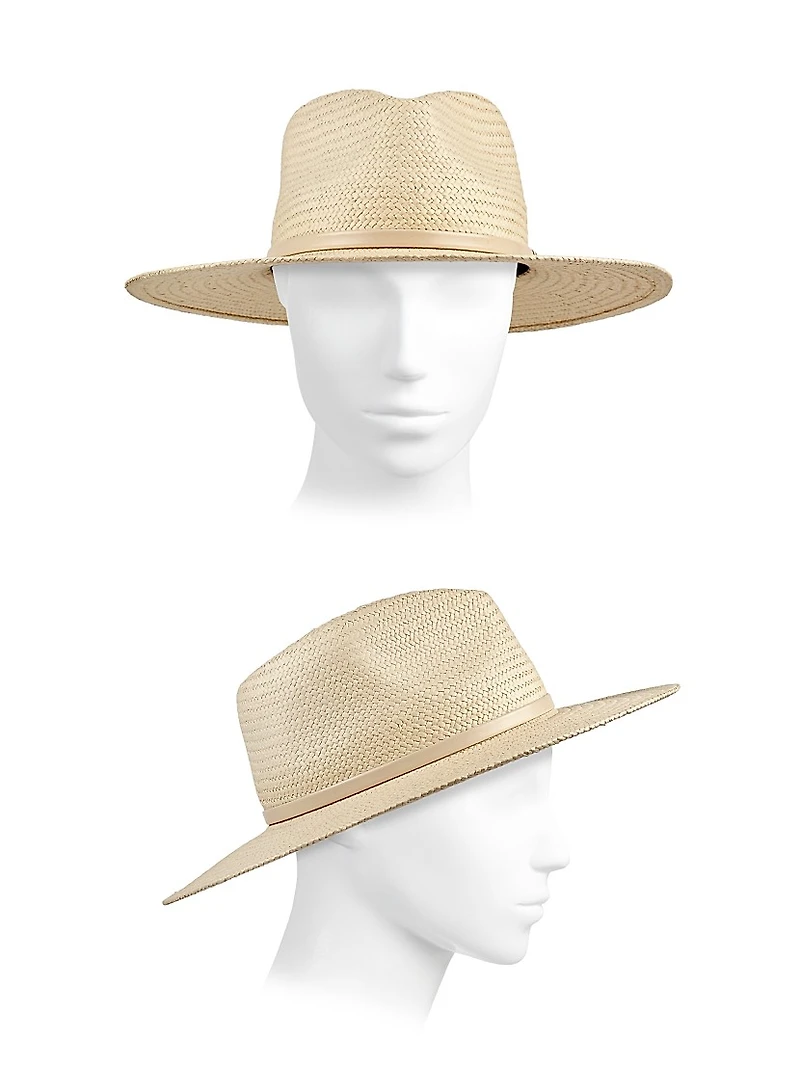 Lexie Packable Woven Fedora Hat