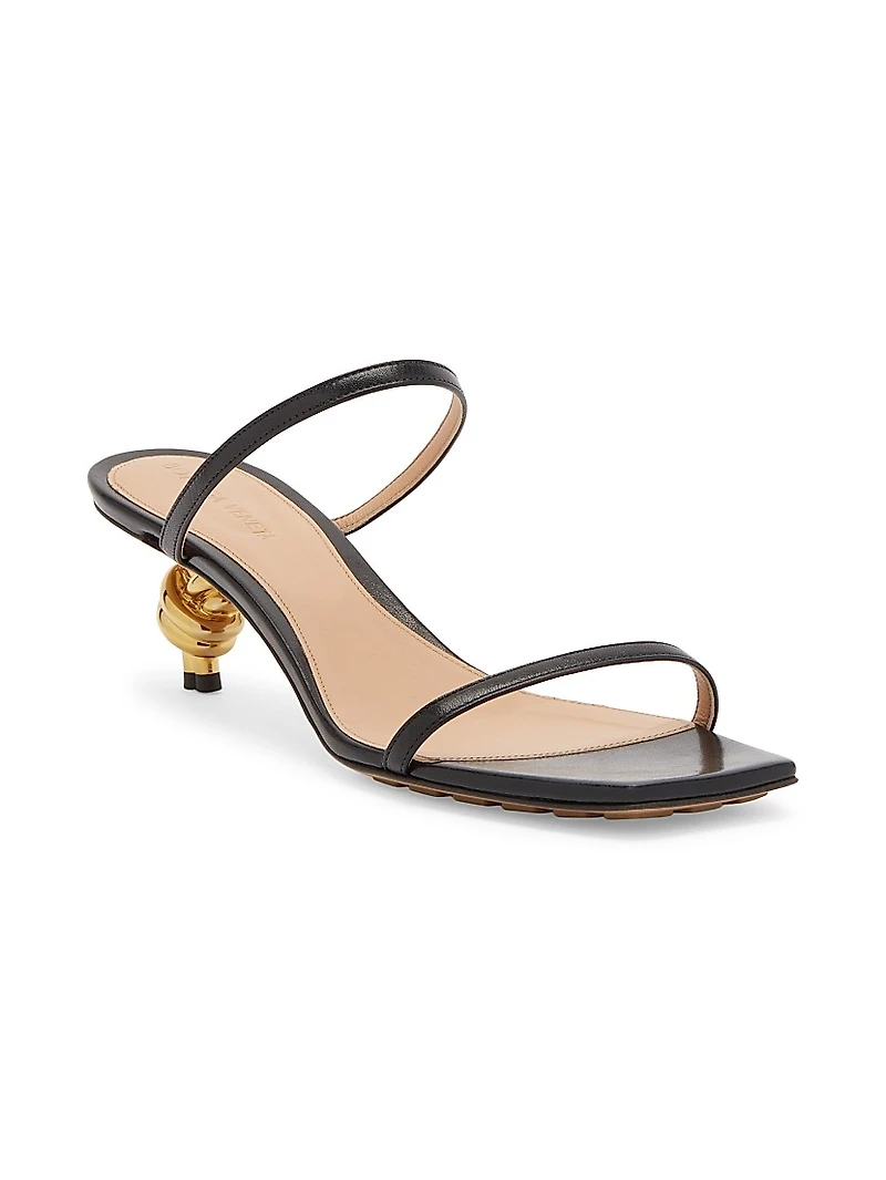 45MM Knot Heel Leather Sandals