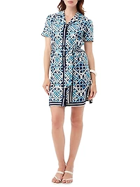 Annabel Printed Shirtdress