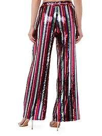 Atarashii Striped Sequined Pants