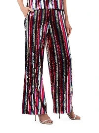Atarashii Striped Sequined Pants