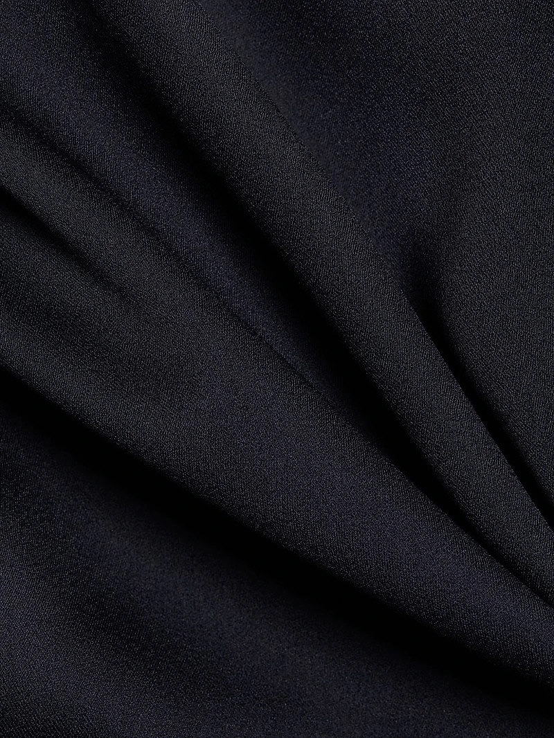 Myra Asymmetric Pleated Satin Jumpsuit