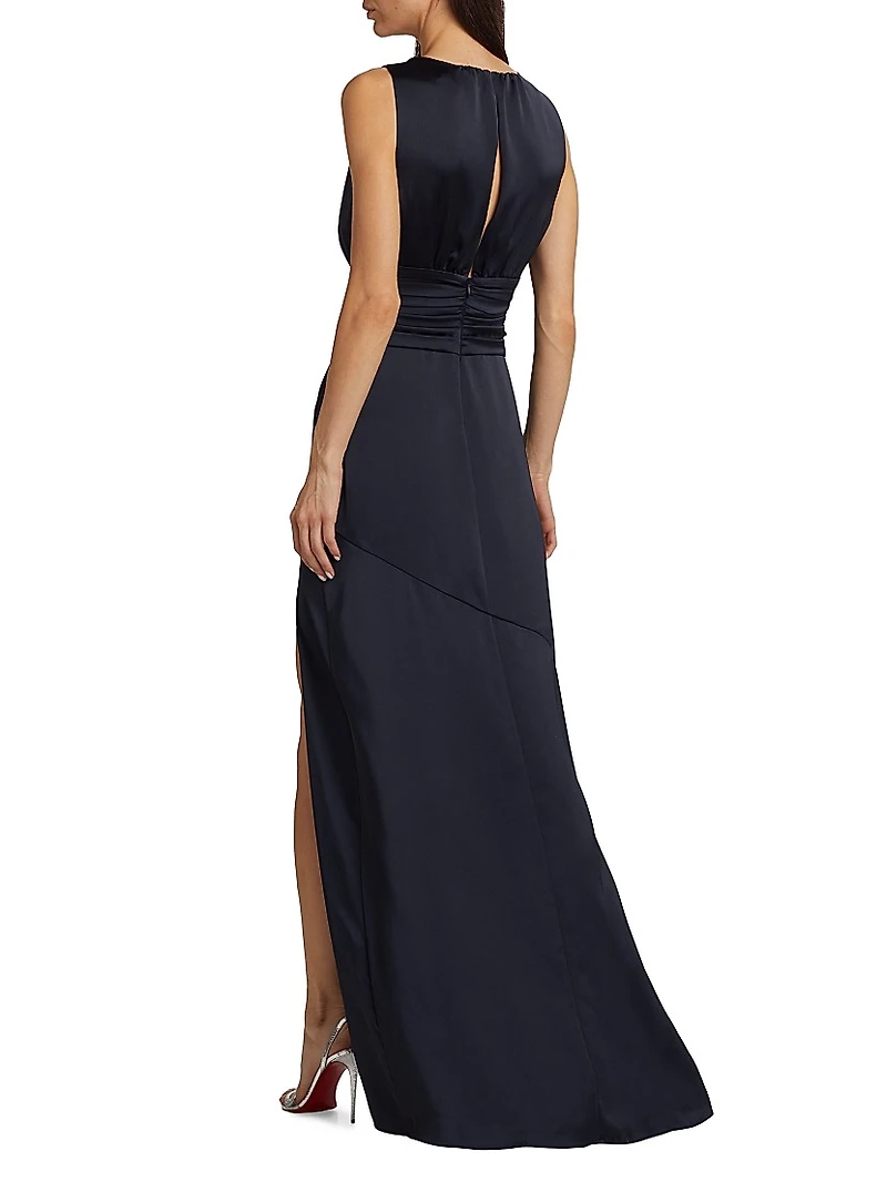 August Satin Sleeveless Gown