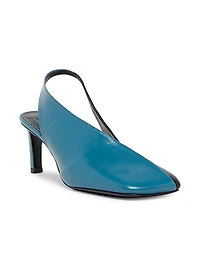 65MM Colorblocked Leather Slingback Pumps