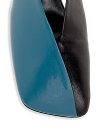 65MM Colorblocked Leather Slingback Pumps