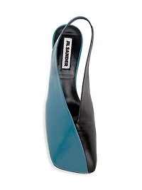 65MM Colorblocked Leather Slingback Pumps