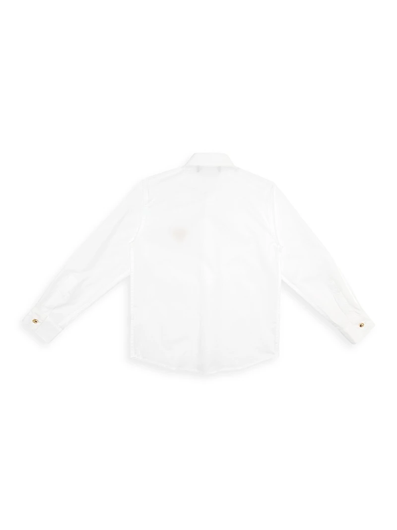 Little Boy's & Medusa Embroidered Button-Up Shirt