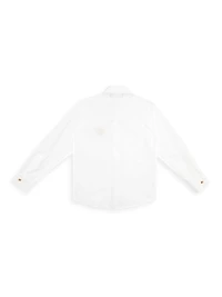 Little Boy's & Medusa Embroidered Button-Up Shirt