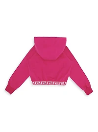 Little Girl's & Medusa Embroidered Fleece Jacket