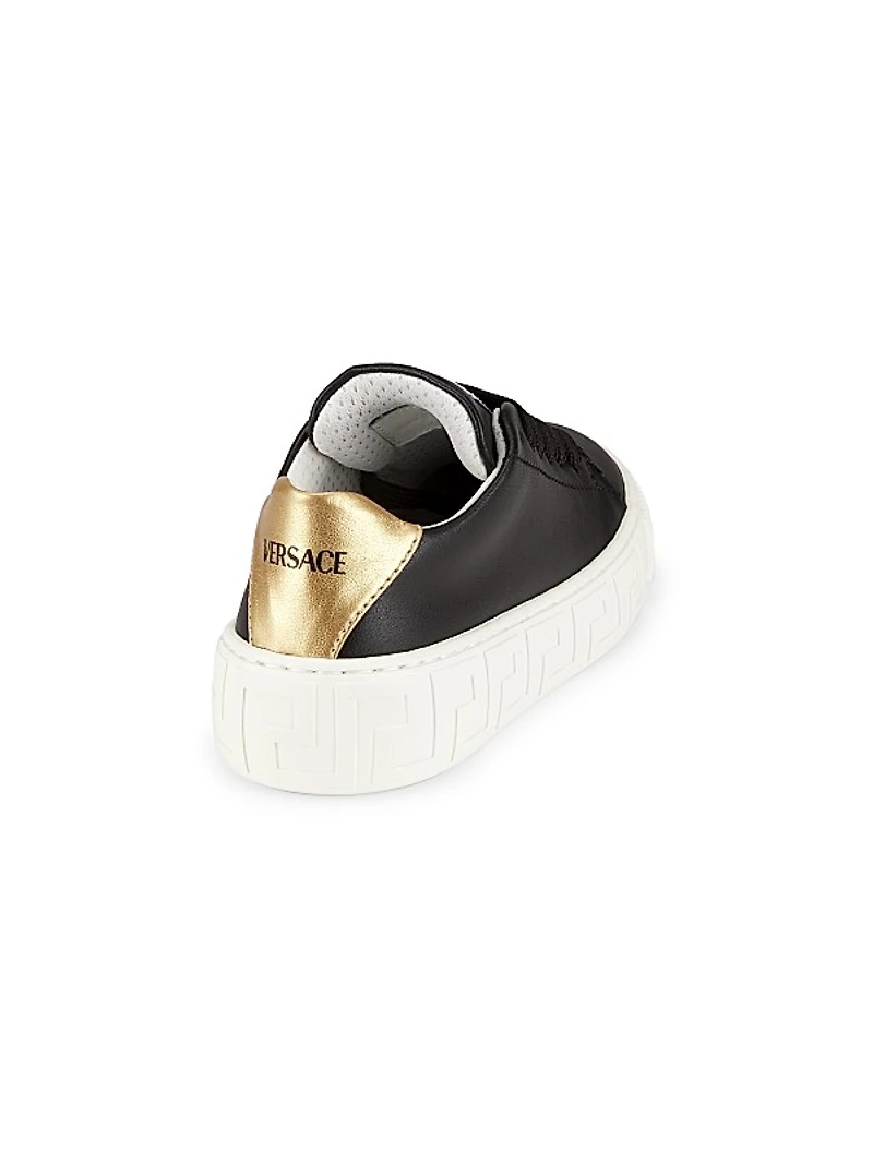 Kid's Leather Platform Sneakers