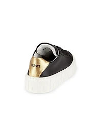 Kid's Leather Platform Sneakers