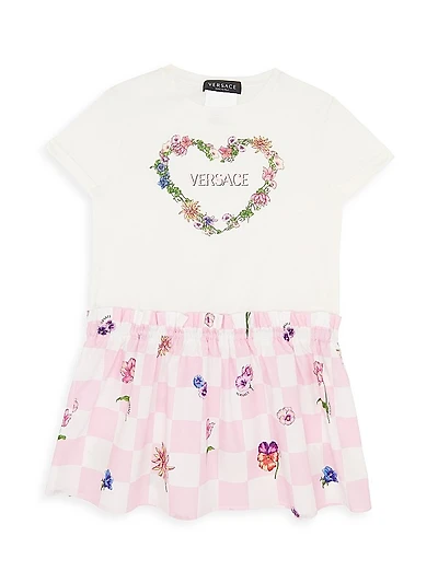 Little Girl's & Girl's Heart Logo T-Shirt Dress