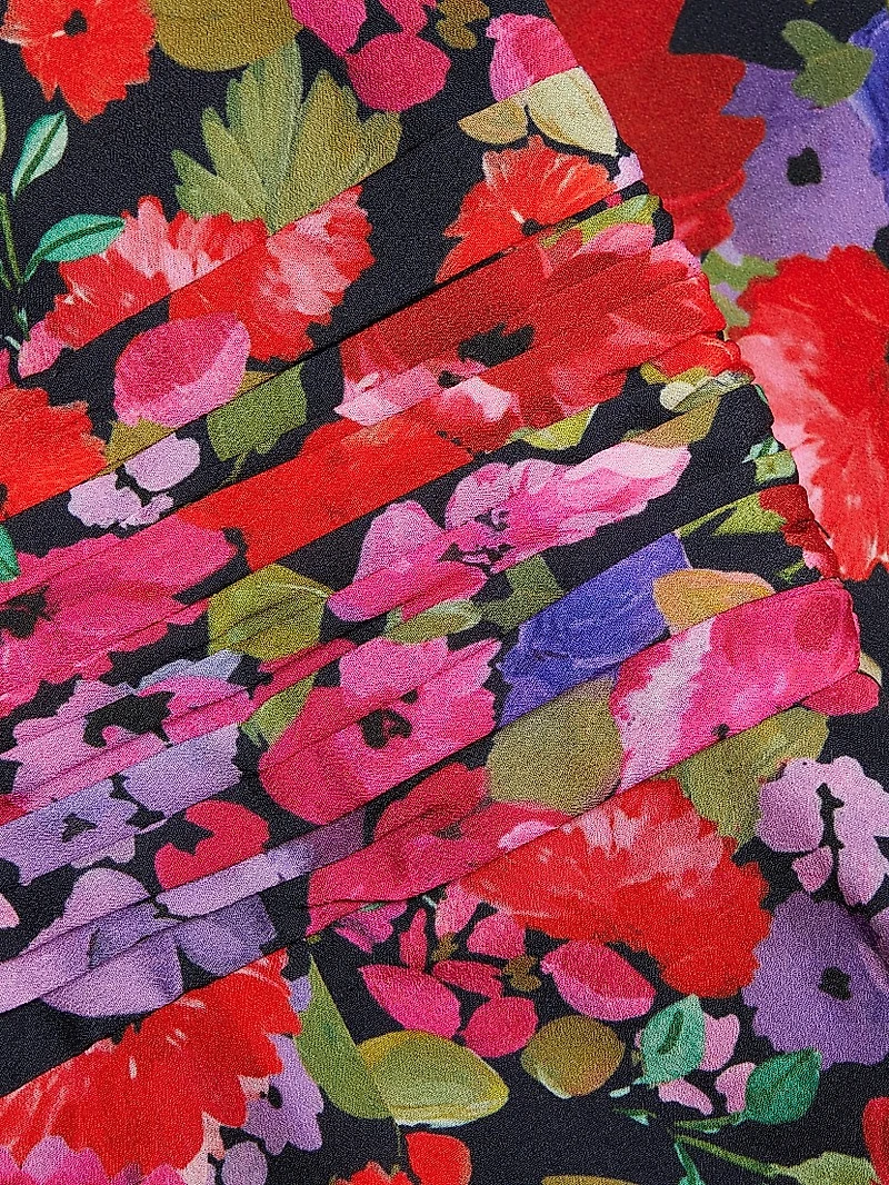 Sorena Floral Ruched Midi-Dress