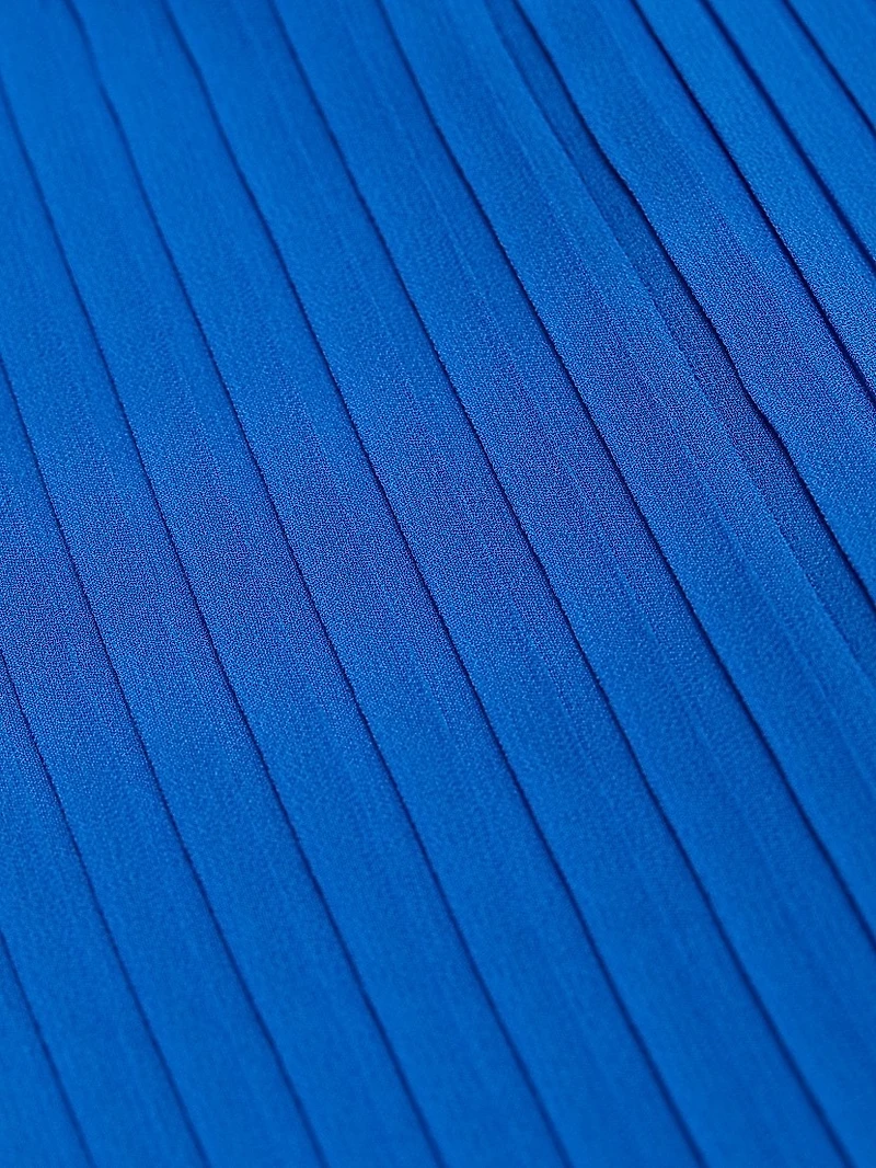 Skye One-Shoulder Pleated Gown