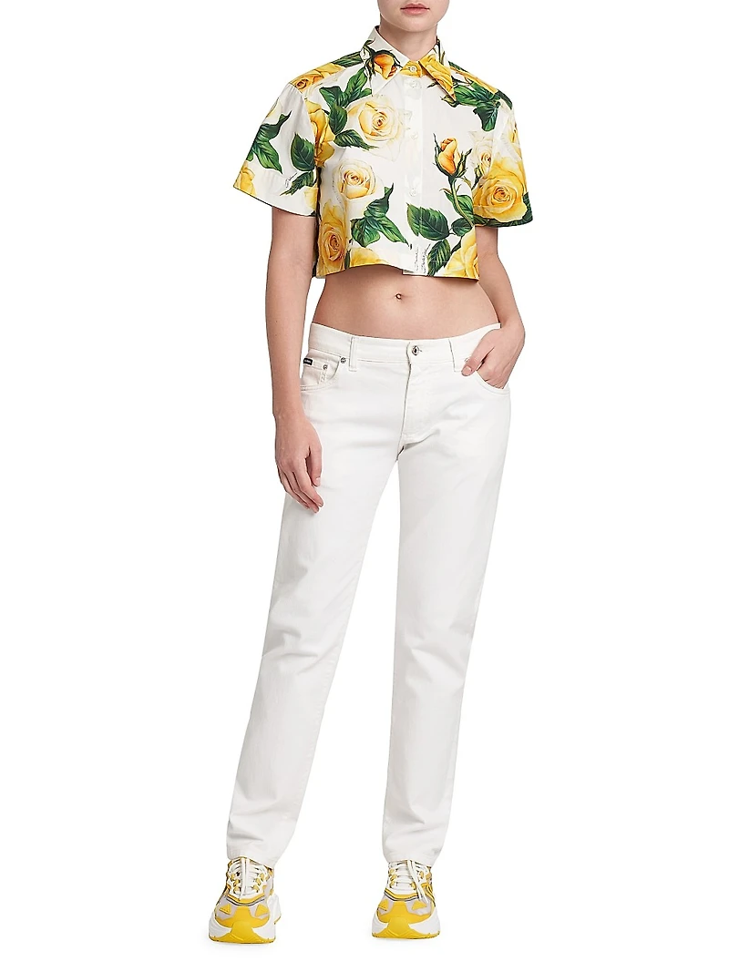 Low-Rise Straight Jeans