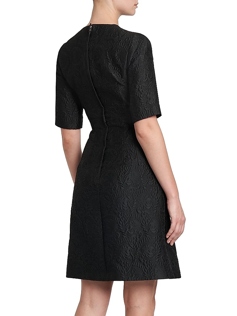 Brocade Jacqaurd A-Liine Dress
