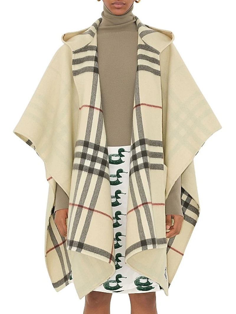 EKD Cashmere Hooded Cape