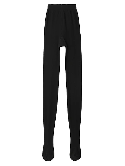 Wool-Blend Pique Tights