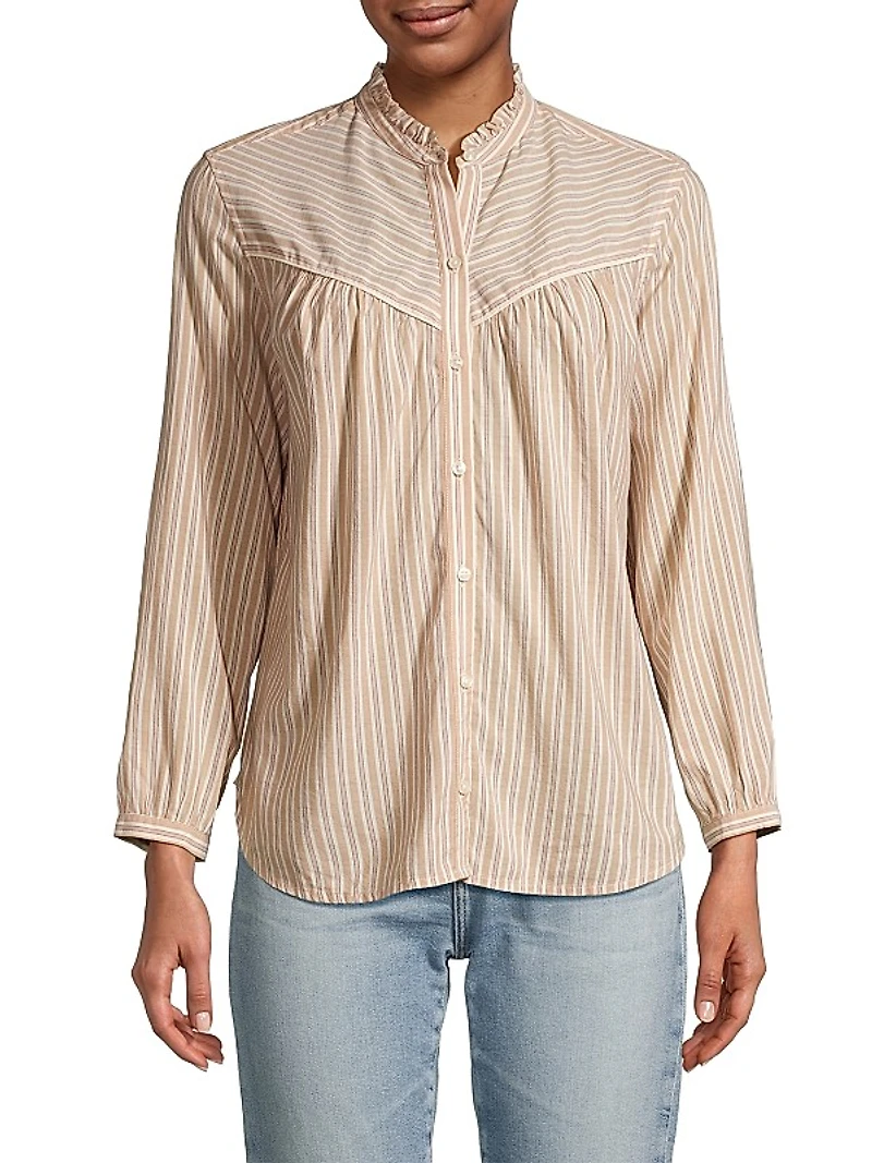 Ruth Pinstriped Cotton-Blend Shirt
