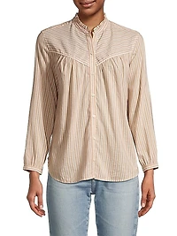 Ruth Pinstriped Cotton-Blend Shirt