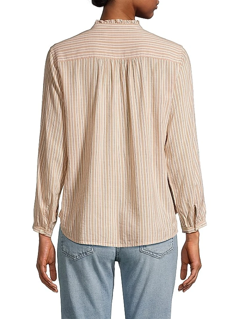Ruth Pinstriped Cotton-Blend Shirt