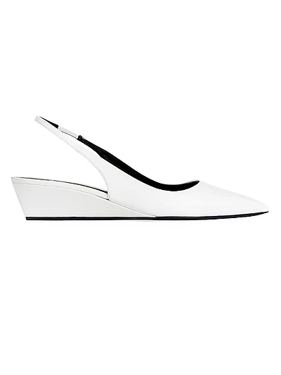 Amber 35MM Leather Wedge Pumps