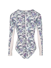 Lexya Fish-Print Neoprene Rashguard