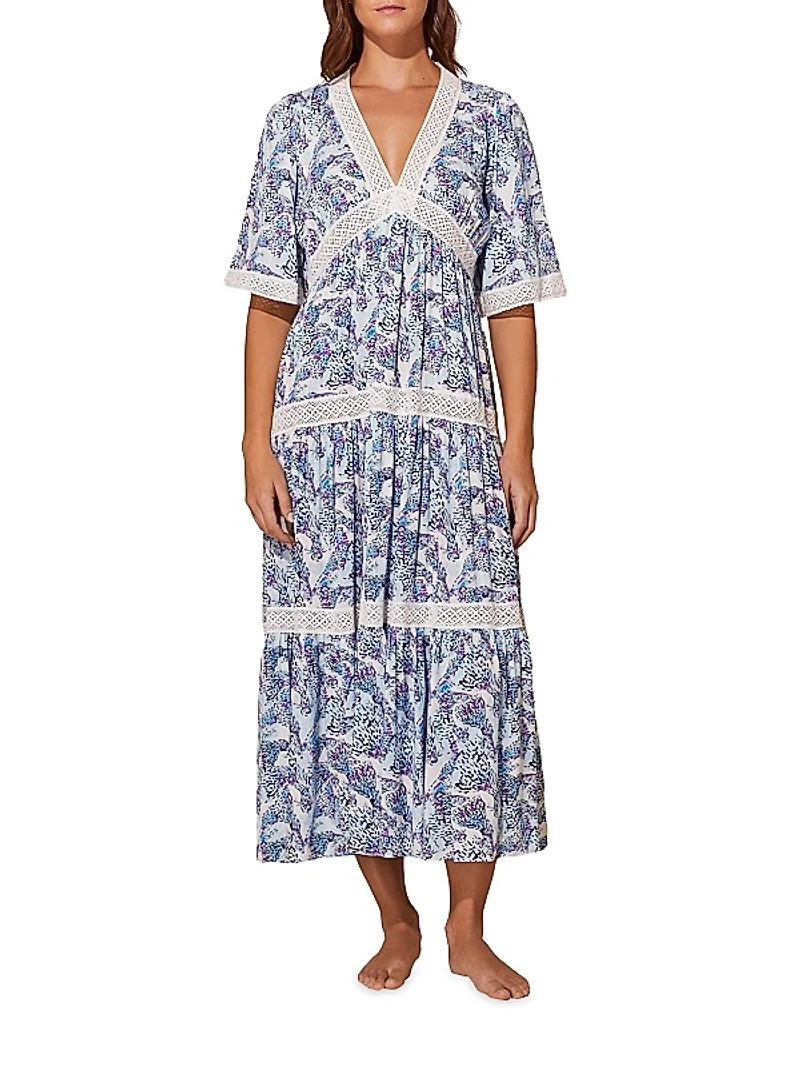 Lou Lace-Trimmed Maxi Dress