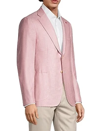 Capri Silk & Cashmere-Blend Two-Button Sport Coat